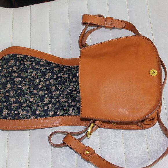 Anthropologie jasper & jeera Leather women camel/orange color crossbody purse - Picture 5 of 6